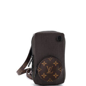 Louis Vuitton Phone Box Bag Taiga Leather with Monogram Canvas